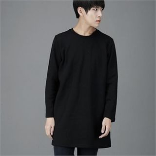 THE COVER Fleece-Lined Long T-Shirt