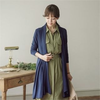 ode' Shawl-Collar Long Cardigan