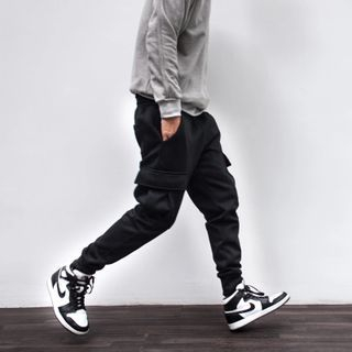 YIDESIMPLE Cargo-Pocket Sweatpants