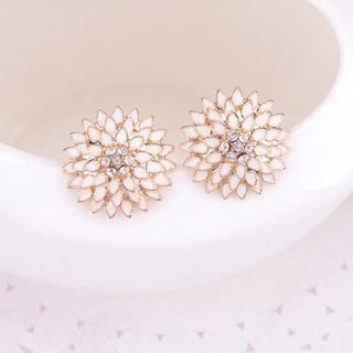 Best Jewellery Rhinestone Floral Earrings