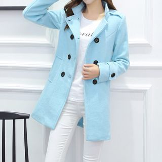 MyShow Double Breasted Long Coat