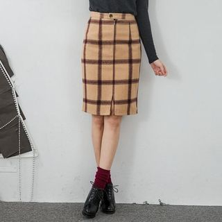 Tokyo Fashion Plaid Midi Skirt
