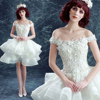 Angel Bridal Rosette Bridesmaid Dress