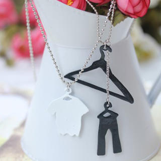 Fit-to-Kill Fashion on hanger double chain Necklace