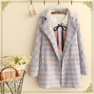 Fairyland Houndstooth Snap-Button Coat