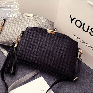 Youshine Woven Tassel Shoulder Bag