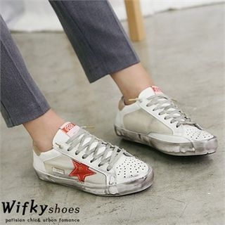 Wifky Star Patched Mesh Sneakers