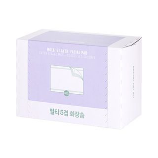 The Face Shop Daily Beauty Tools Multi 5 Layer Cotton Pad 1box - 80pcs