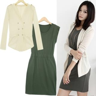 Picture of HUE IT GIRL Long-Sleeve Cardigan + Sleeveless Dress 1023063008 (HUE IT GIRL Apparel, Womens Suits, South Korea Apparel, South Korea Suits)