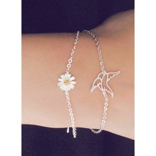 kitsch island Flower Pendant Bracelet