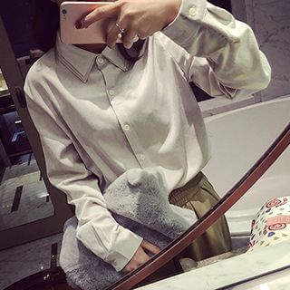 Supernini Layered Collar Long-Sleeve Shirt