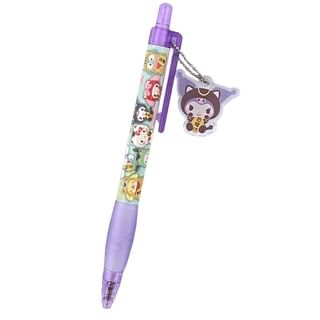 Sanrio Kuromi Ballpoint Pen with Acrylic Charm Lucky Cat 1 pc