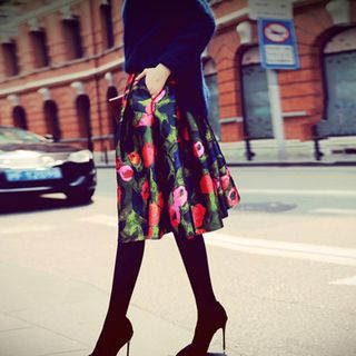 Sherbo Floral A-Line Skirt