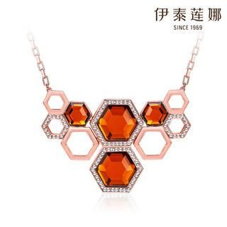 Italina Swarovski Elements Crystal Hexagon Necklace