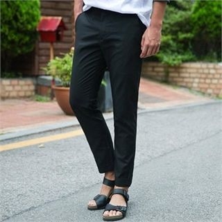 STYLEMAN Flat-Front Cropped Pants