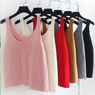 Honey House Cable Knit Tank Top
