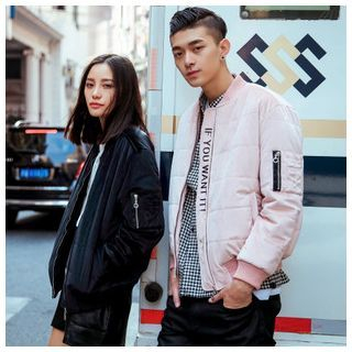 Simpair Couples Embroidery Bomber Jacket