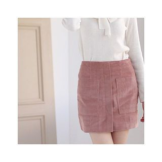 MASoeur Pocket-Front Corduroy Mini Skirt