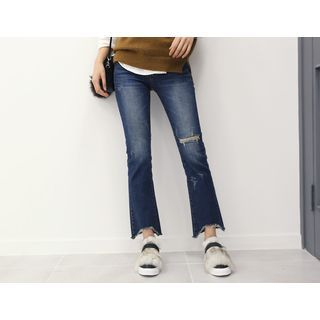 DANI LOVE Fay-Hem Boot-Cut Jeans