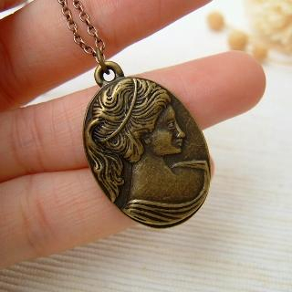 MyLittleThing Vintage Lady Necklace Copper - One Size