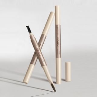 Novo - Matte Chopper Eyebrow Pen - 4 Colors 02# Tea Brown - 240Mg