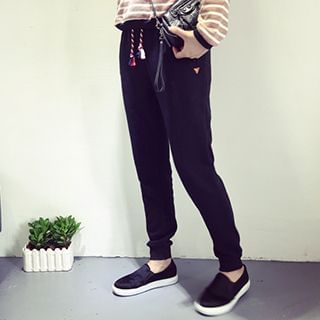 KASA Fleece-Lined Harem Pants