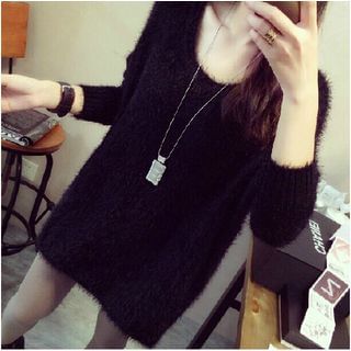 Bubbleknot Oversized Mohair Sweater