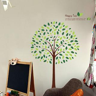 LESIGN Tree Wall Sticker Brown and Green - One Size