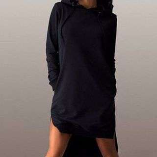 Onayaya Long-Sleeve Hooded Pullover Dress
