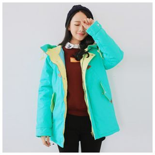 Sens Collection Drawstring Hooded Padded Coat