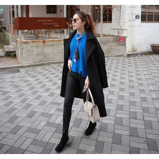 Miamasvin Double-Breasted Wool Blend Coat