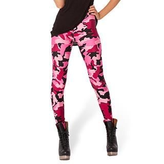 Omifa Camouflage Leggings Pink - One Size