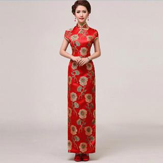 Posh Bride Floral Embroidered Qipao