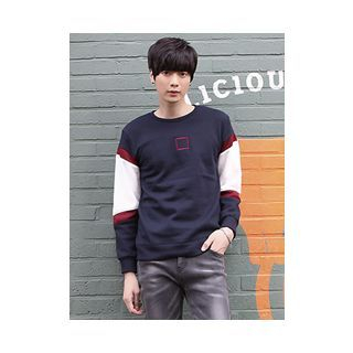 PLAYS Color-Block Brushed-Fleece Sweatshirt