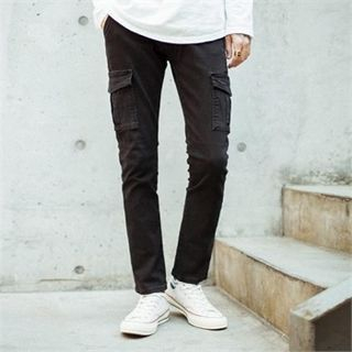 TOMONARI Cargo-Pocket Slim-Fit Pants