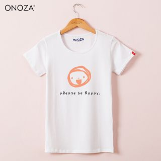 Onoza Short-Sleeve Lettering Printed T-Shirt