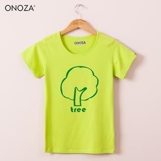 Onoza Short-Sleeve Tree-Print T-Shirt