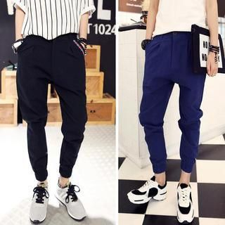 JUN.LEE Embroidered Cropped Pants