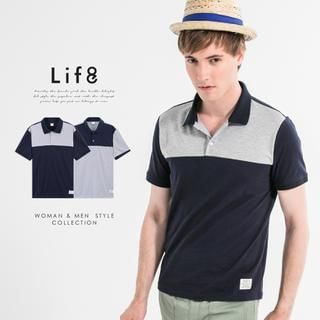 Life 8 Colour Block Short Sleeves Polo