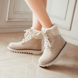 Pastel Pairs Lace-Up Short Boots