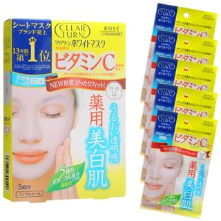 Kose - Clear Turn White Mask Vitamin C - 5 pcs
