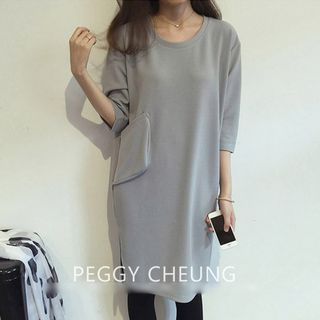 QZ Lady 3/4 Sleeved Chiffon Dress