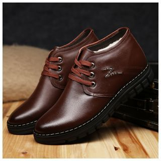 Fortuna Genuine-Leather Furry-Lined Ankle Shoes