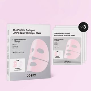 Cosrx - The Peptide Collagen Lifting Glow Hydrogel Mask 34G X 3 Sheets