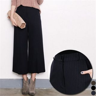 ANNINA Pinstripe Wide-Leg Pants