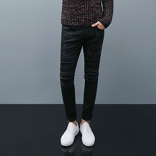 MRCYC Slashed Slim-Fit Pants