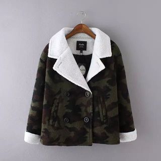 Chicsense Camouflage Buttoned Jacket