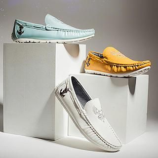Preppy Boys Embroidered Loafers