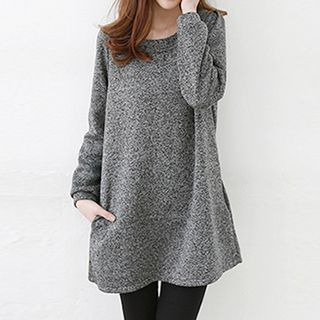 Fashion Street Bow Accent Long-Sleeve Top