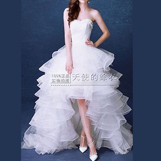 Angel Bridal Strapless Dip-Back Ball Gown Wedding Dress